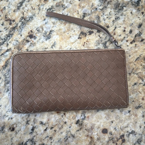 Bottega Veneta Handbags - Brown Bottega wallet (AUTHENTIC) with barcode